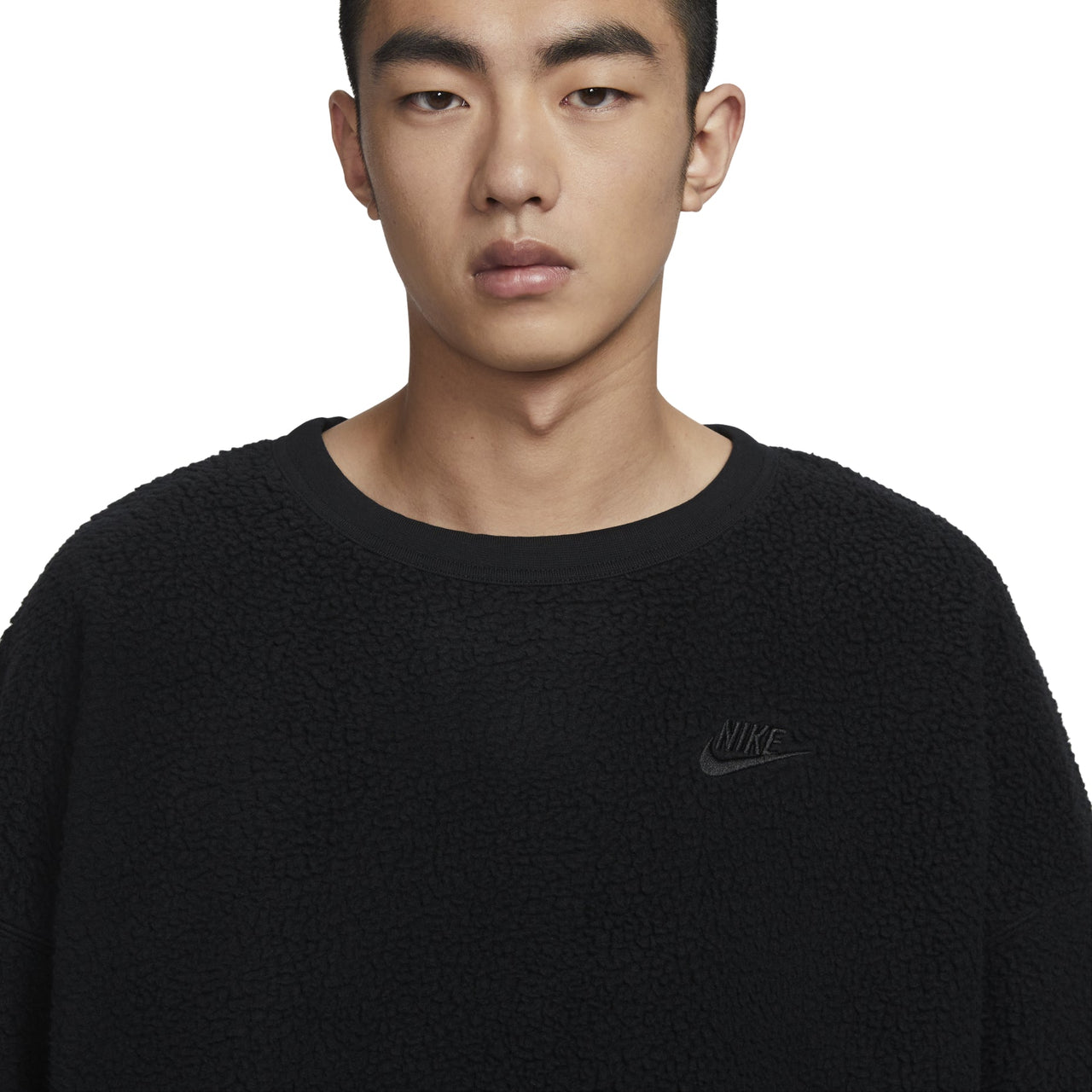 Nike Club Fleece Winterized Crew 'Black' FB8379-010