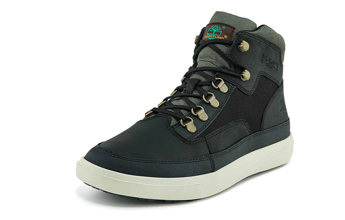 Timberland Ashwood Park Mid Leather and Fabric Hiker Boots 'Black' A2BPW