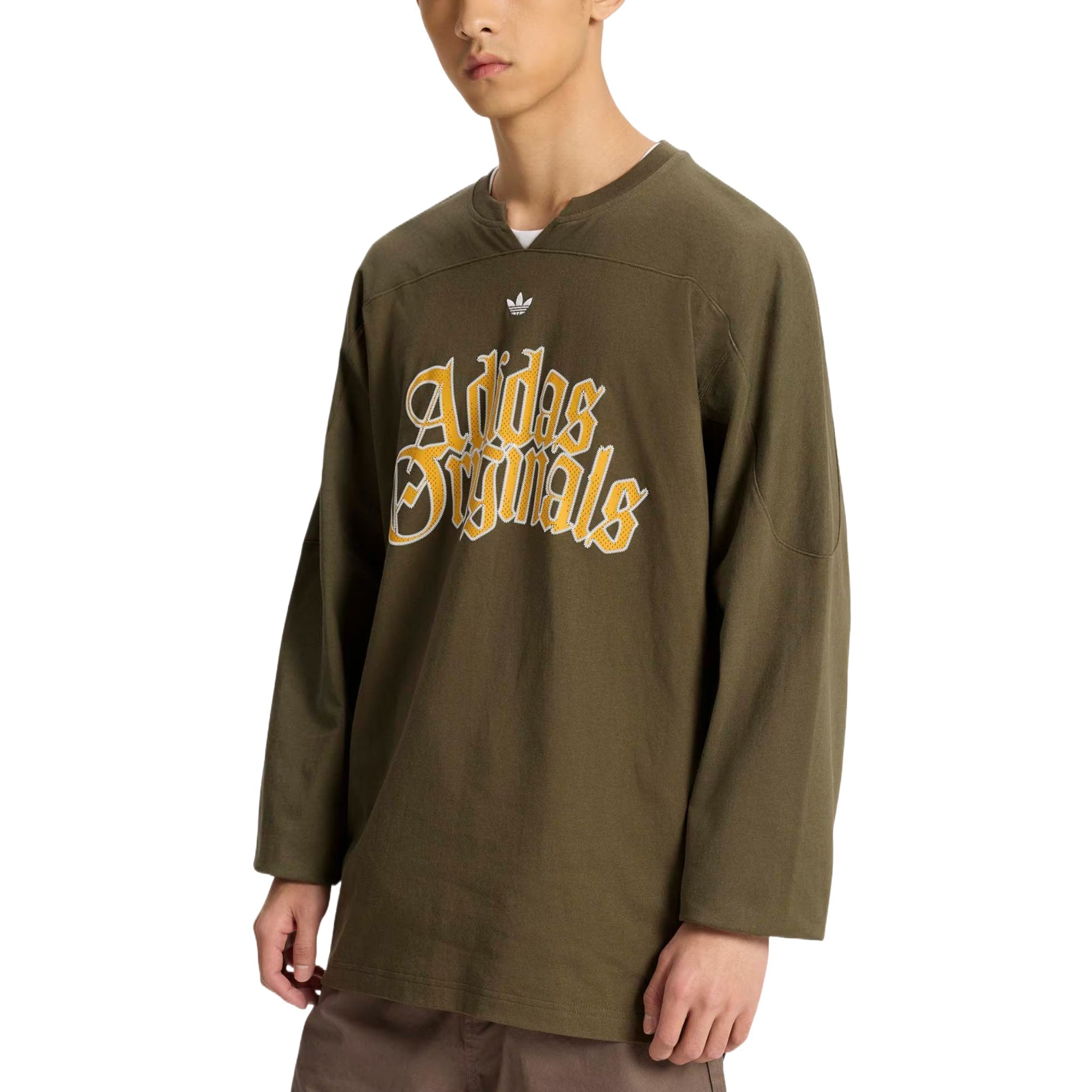adidas OG M Tee LS T-Shirt Asia Sizing 'Olive Strata' KT3038
