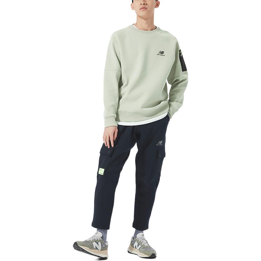 New Balance Men's New Balance Logo Printing Round Neck Pullover Green AMT21359-PGE
