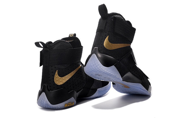 Nike LeBron Zoom Soldier 10 Black Gold 'Black Gold yellow gold' 885682-991