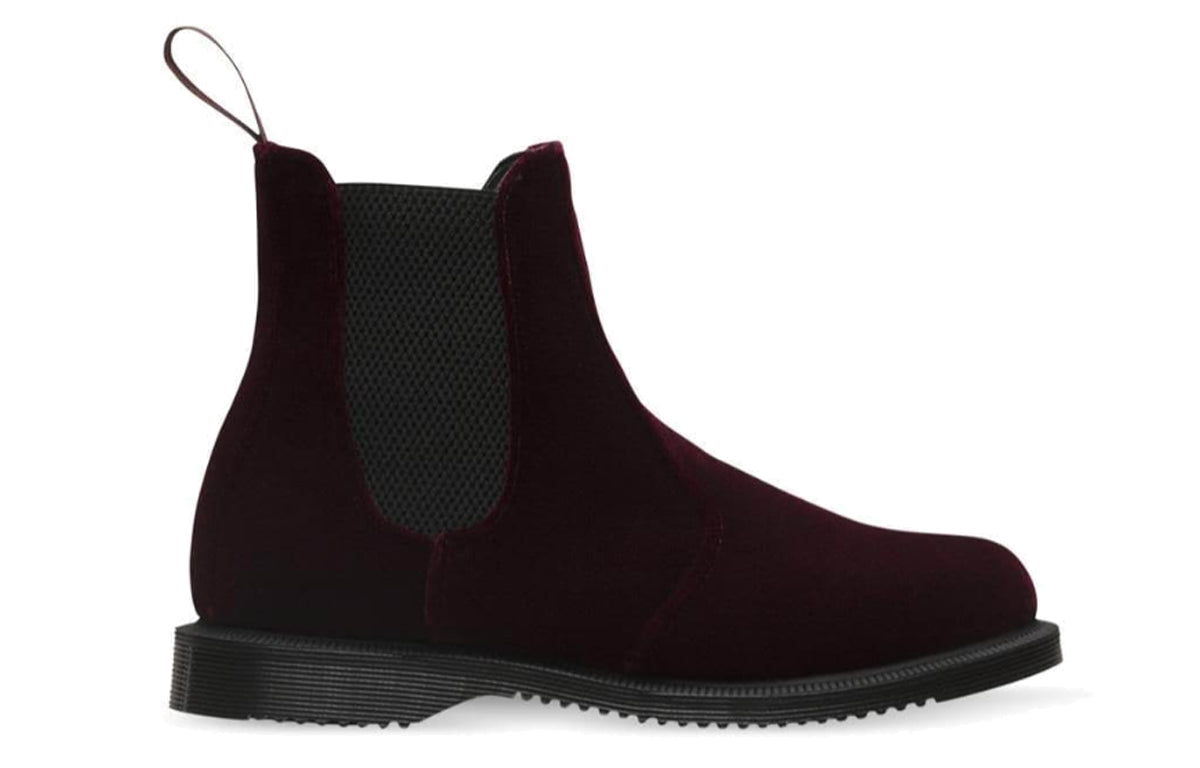 (WMNS) Dr.Martens Flora Velvet 'Cherry Red' 23962600