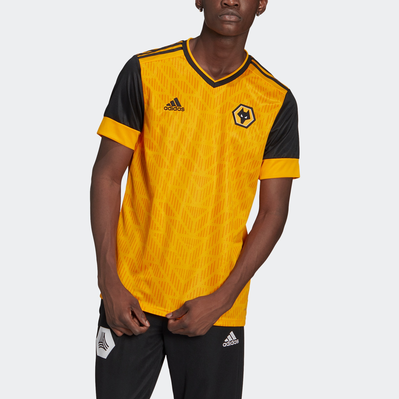 adidas Wolverhamptom Wanderers Home Soccer Jersey 'Collegiate Gold Black' FJ4503