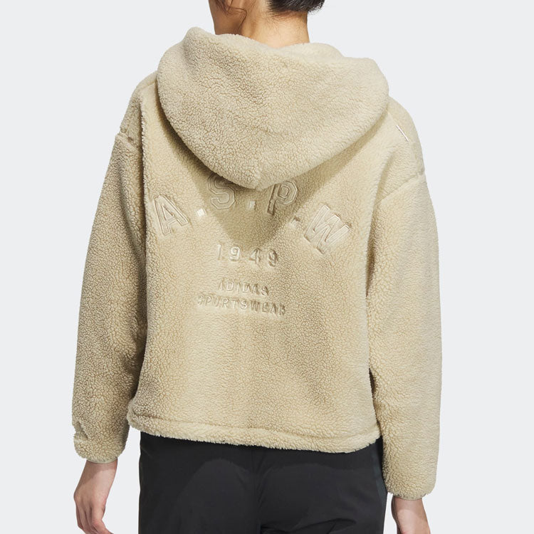 (WMNS) adidas Sportswear Polar Fleece Sports Casual Jacket 'Tan' IK3477