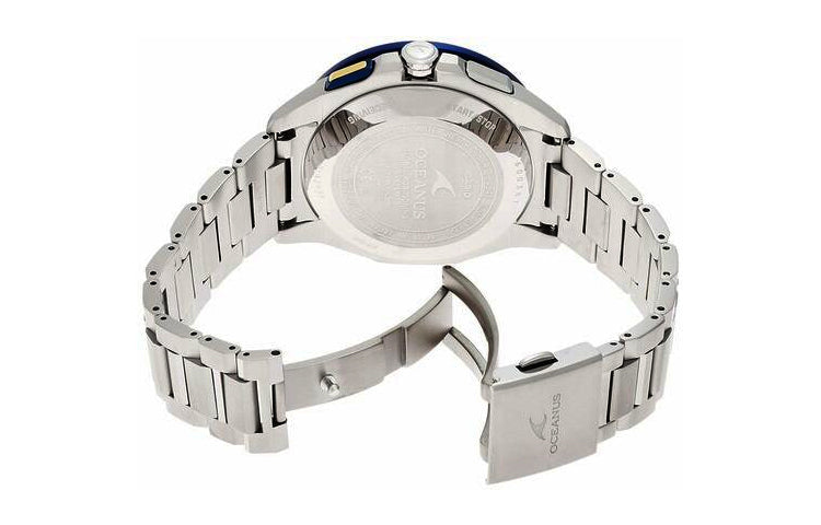 Men's CASIO OCEANUS Series Japan Subject Watch Blue Silver OCW-G1200-1A Mens Black Analog OCW-G1200-1A2021
