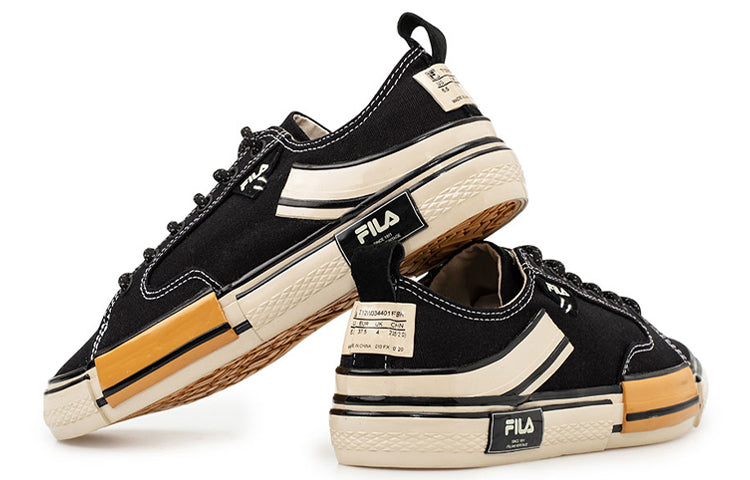 Fila Block Reform Canvas Shoes Black/White/Yellow T12M034401FBK