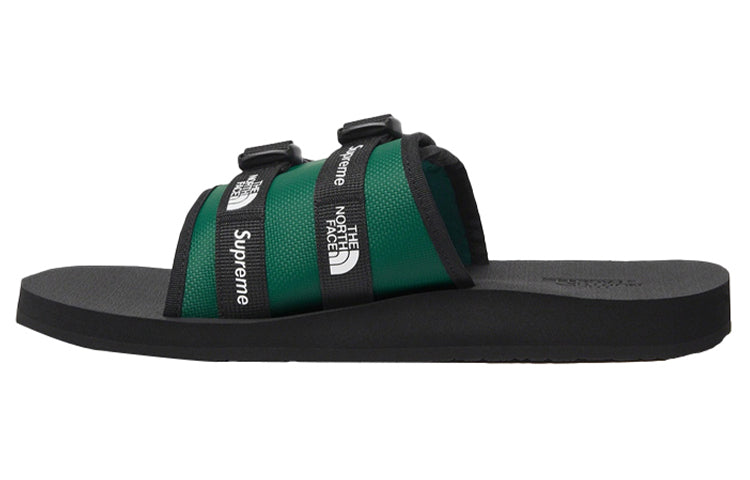 THE NORTH FACE x Supreme Trekking Base Camp Strap Slides 'Black Green' NF0A7W6N-NL1