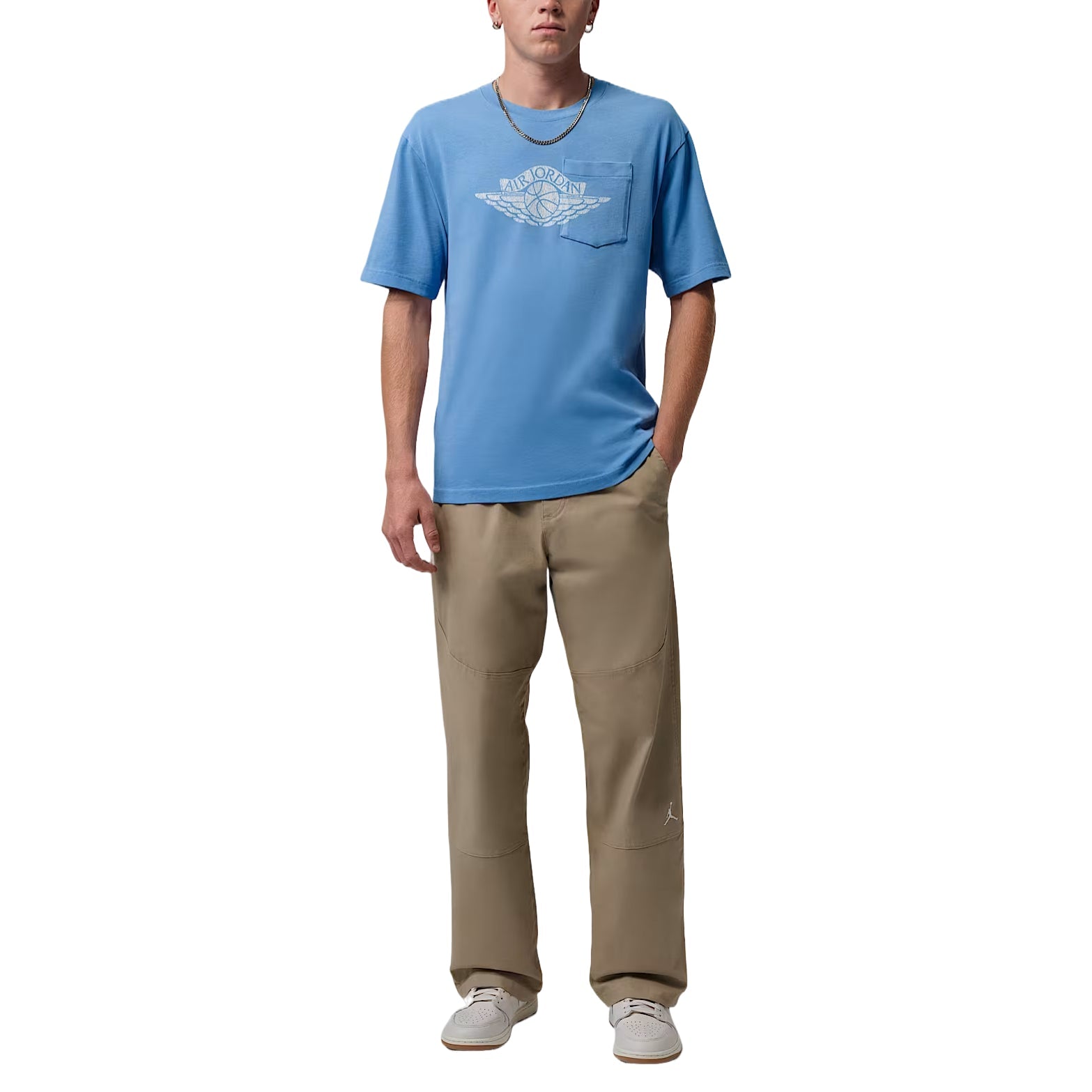 Jordan Flight Essentials Pocket T-Shirt 'Blue Beyond Sail' IO2084-489