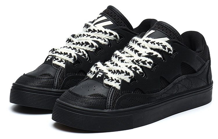 (WMNS) FILA FUSION Casper Shoes 'Black White' T12W135109FBK