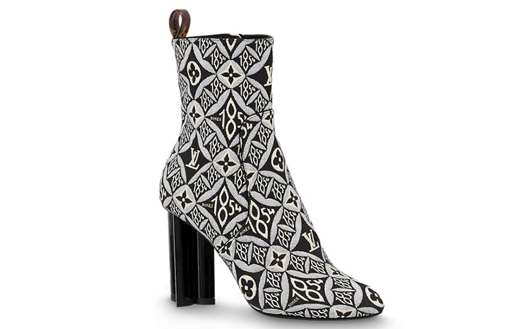 (WMNS) LOUIS VUITTON Silhouette Heelas 'Black Sophisticated Monogram' 1A8KN7