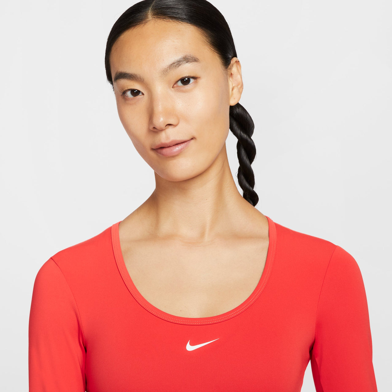 (WMNS) Nike Pro Dri-Fit Cropped Long-Sleeve Top 'Light Crimson' HV9993-633