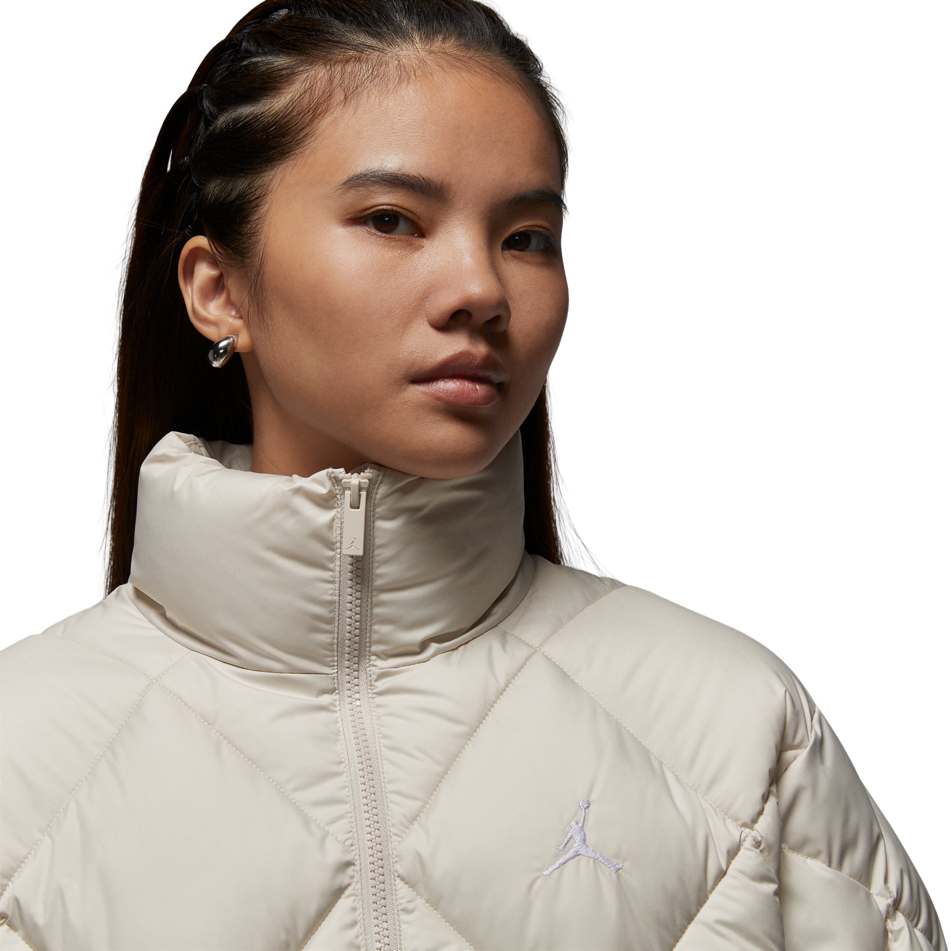 (WMNS) Air Jordan Brooklyn Quilted Puffer Jacket 'Light Orewood Brown' HV0418-104