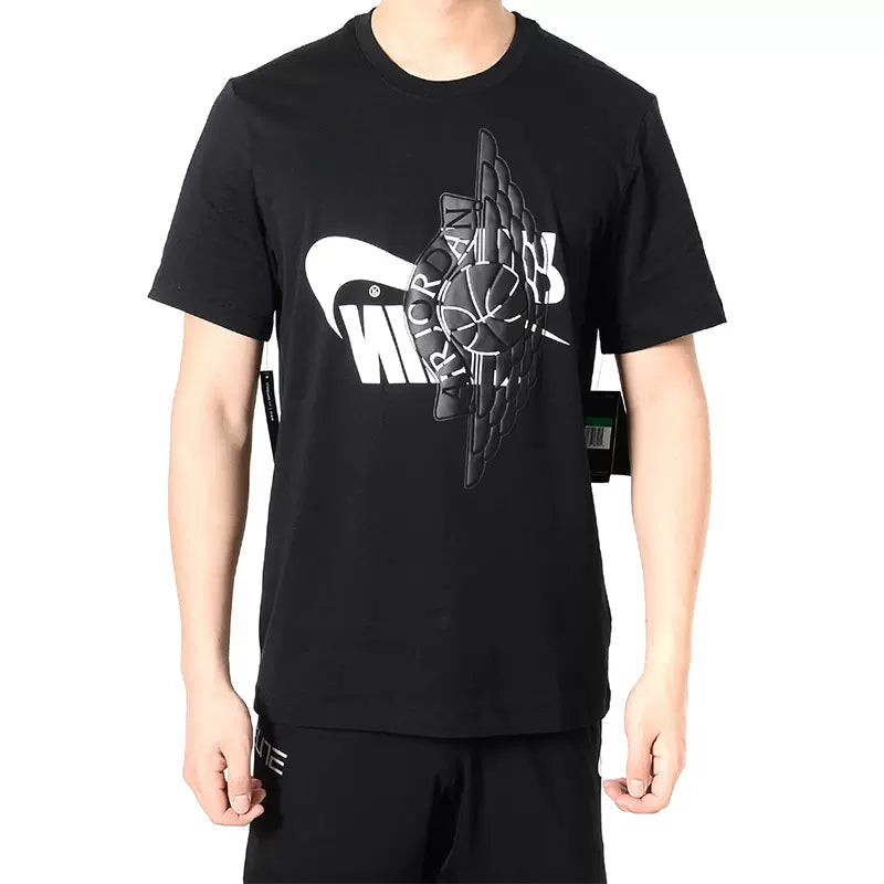 Air Jordan Futura Wings Logo Short Sleeve 'Black' AO0602-011
