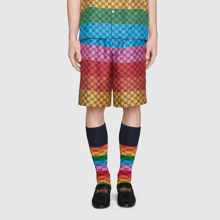 Gucci GG Wide-leg Mid-length Striped Swim Shorts 'Multicolor' 654859-ZAG1L-4206