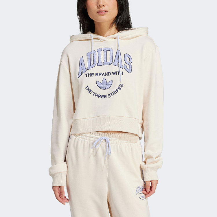 (WMNS) adidas originals Varsity Graphic Hoodie Asia Sizing 'White' IR6035