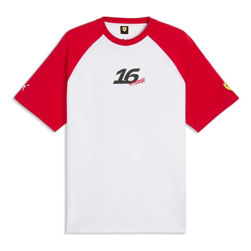 PUMA x Scuderia Ferrari Leclerc Relaxed T-Shirt 'PUMA White Rosso Corsa' 635868-02