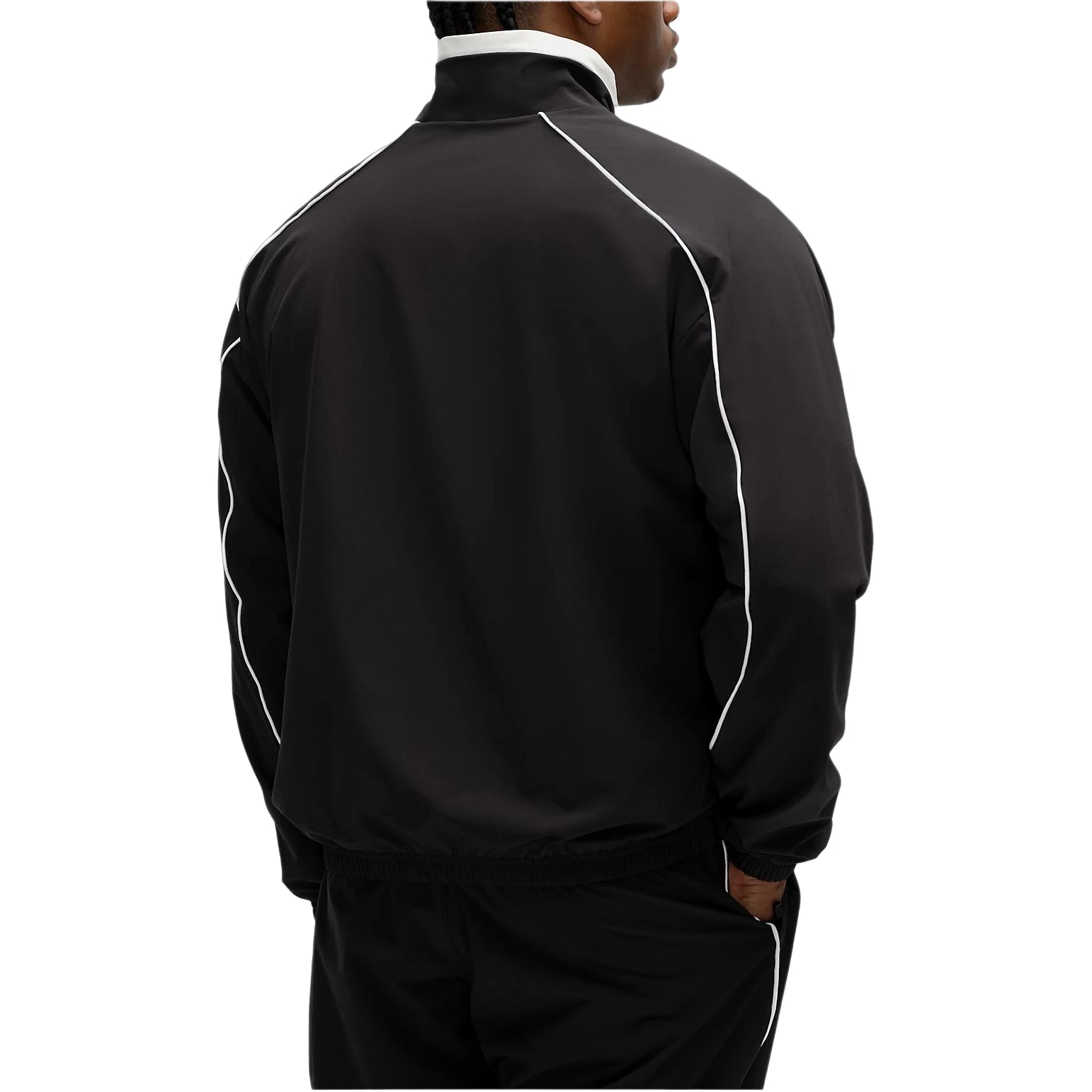 New Balance Basketball Oversized Print Woven Jacket 'Black' MJ61X398-BK