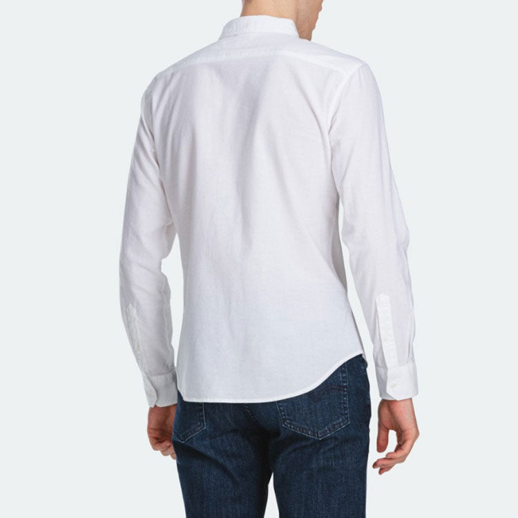 Men's Levis Solid Color Long Sleeves Shirt White 86619-0008
