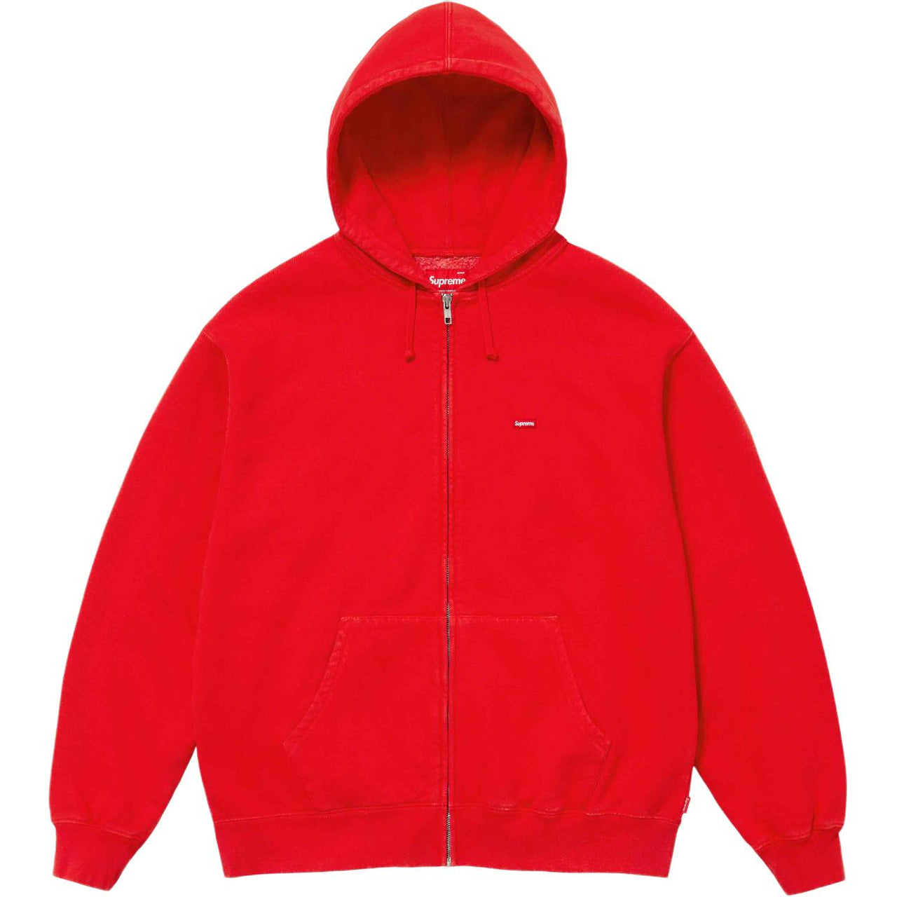 Supreme Overdyed Small Box Zip Up Hooded Sweatshirt 'Red' SUP-SS24-234