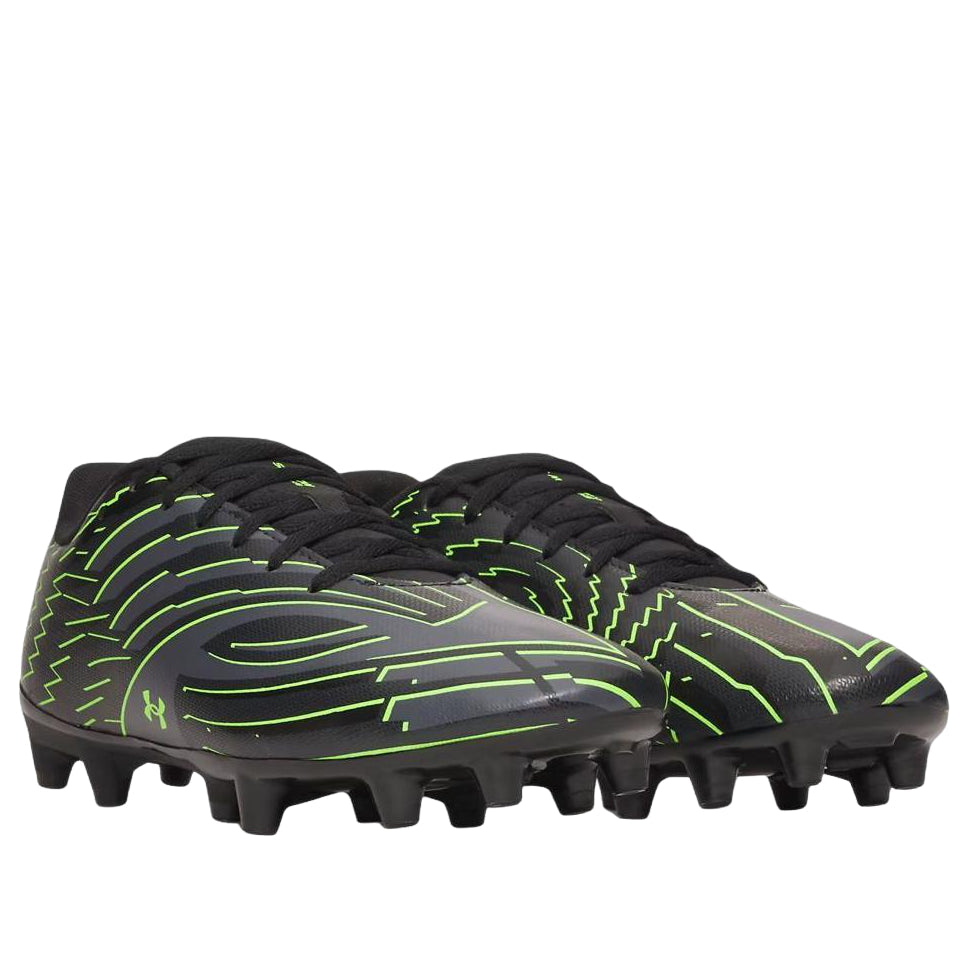 Under Armour Shadow Club 4 FG 'Black Titan Gray Hyper Green' 6006232-001
