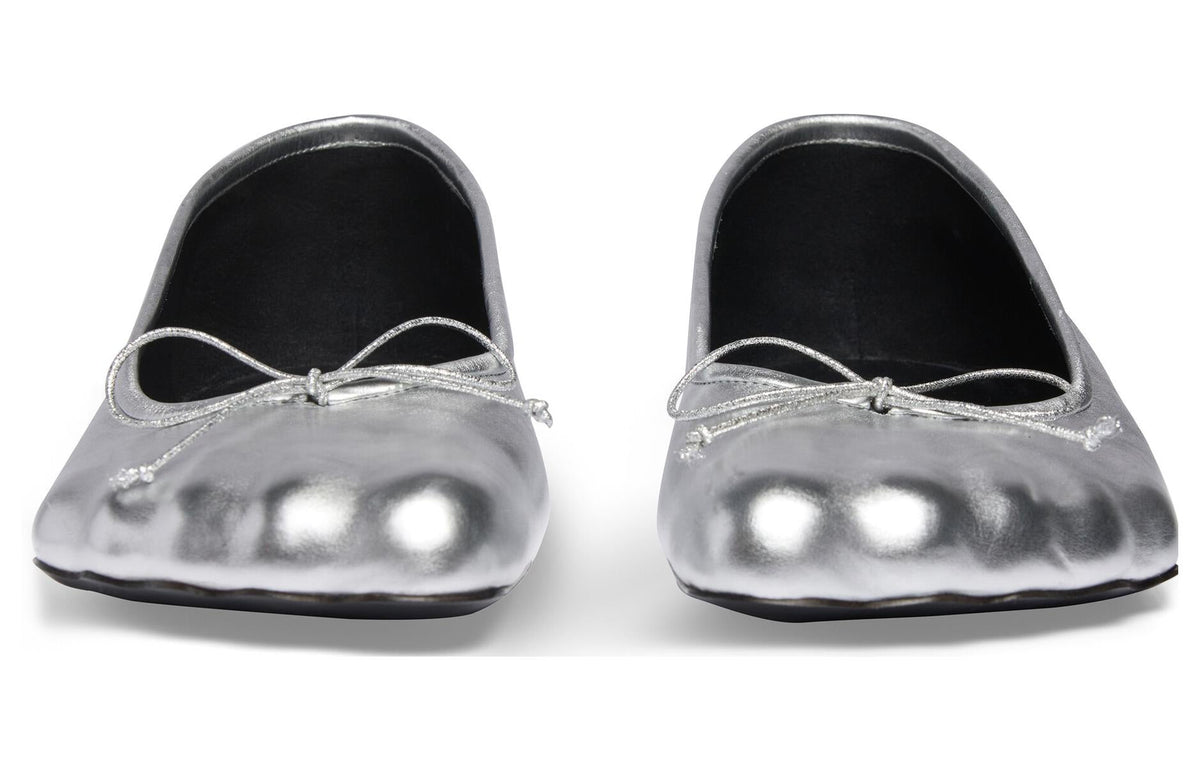 (WMNS) Balenciaga Anatomic Ballerina Shoes 'Silver Shiny Soft Sheepskin' 714260WBFA18001