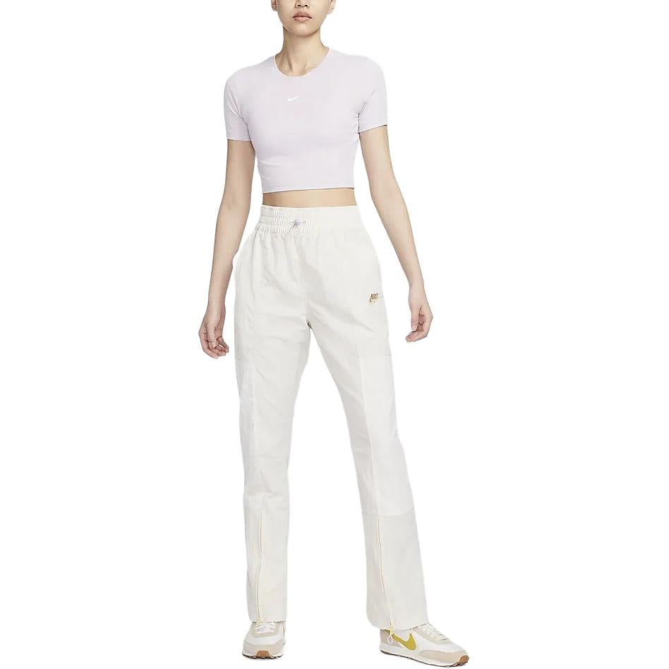 (WMNS) Nike Sportswear Utility High Waist Adjustable Casual Pants 'White' FZ6565-104
