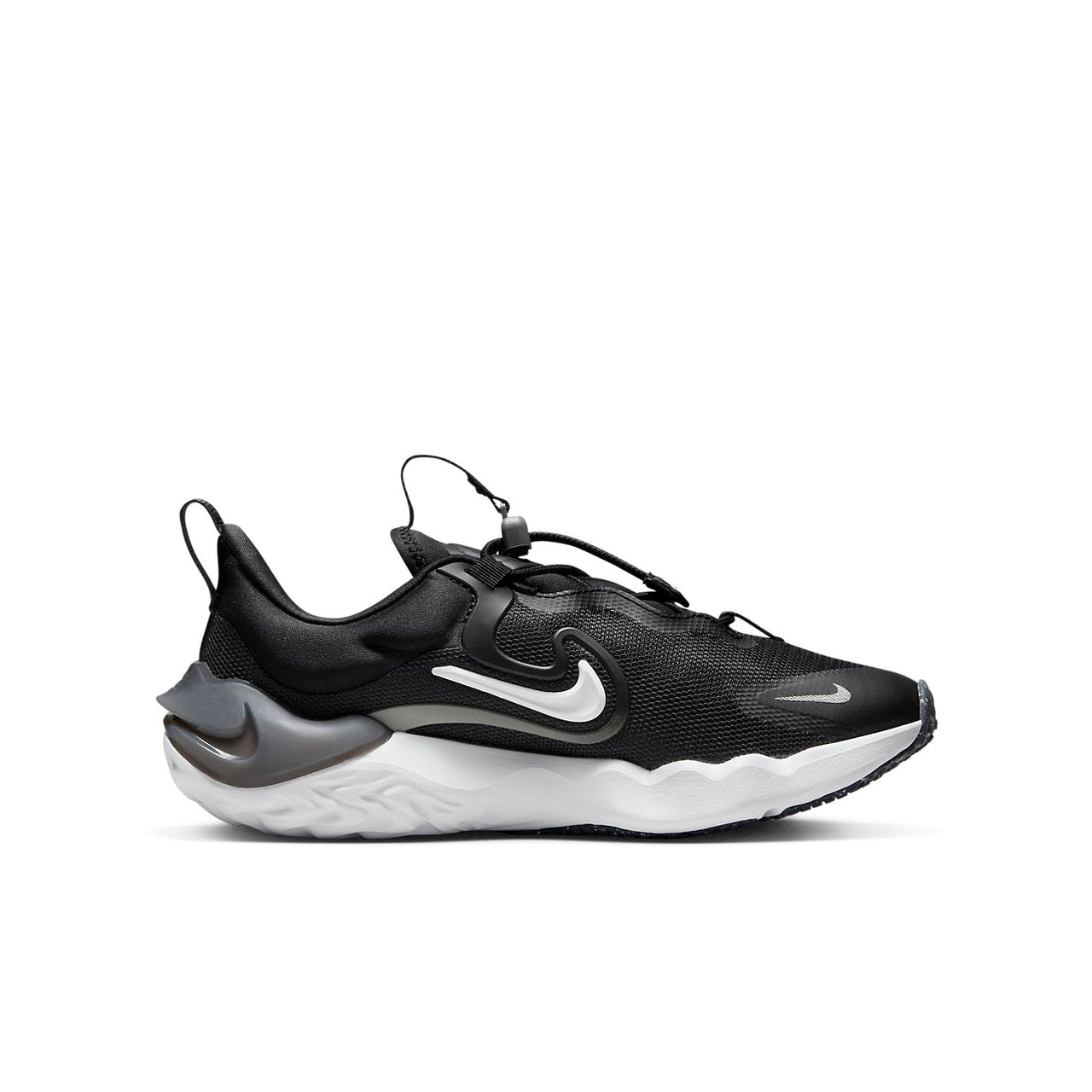 (GS) Nike Run Flow Running Shoes 'Black Iron Grey White' DR0472-001