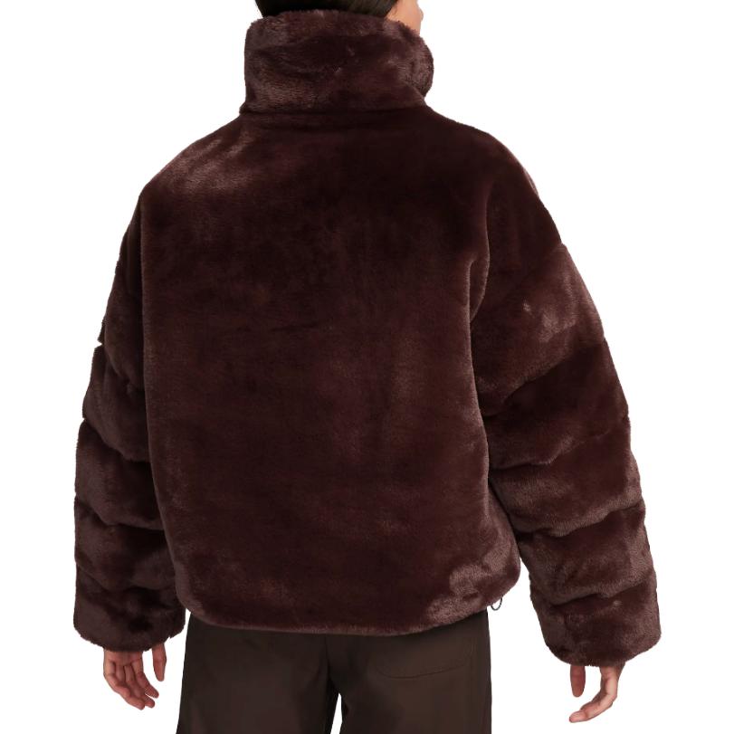 (WMNS) Nike Sportswear Essential Oversized Faux Fur Puffer 'Light Orewood Brown' FN0368-227