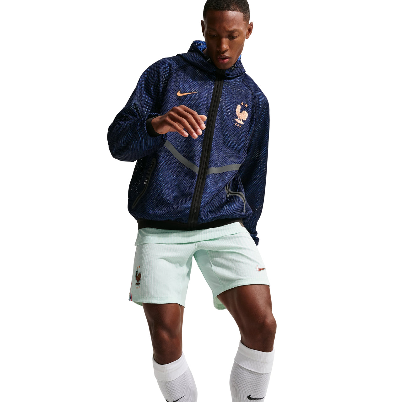 Nike FFF Dri-Fit Football Anthem Jacket 'Blackend Blue Metallic Copper' IH1763-498
