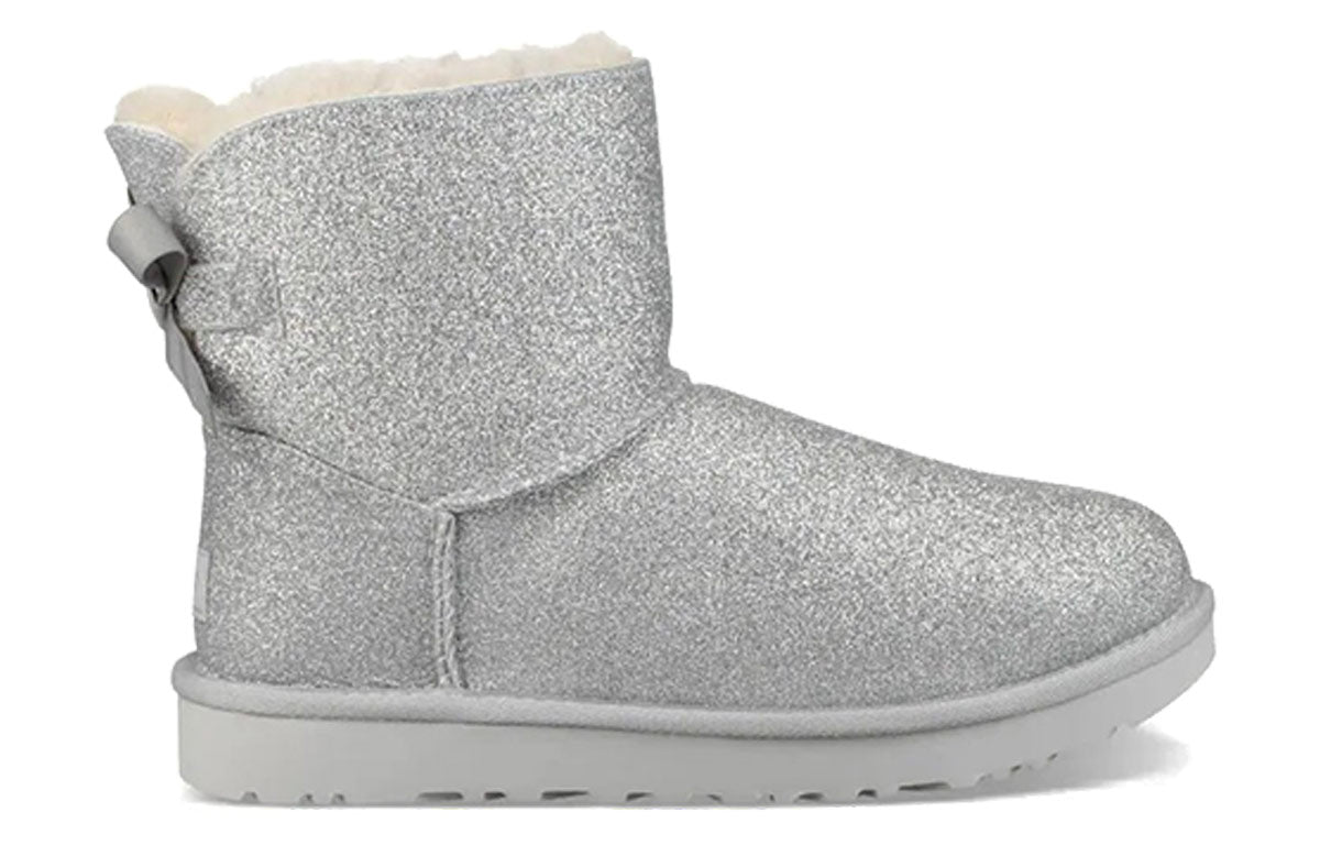 (WMNS) UGG Mini Bailey Bow Sparkle 'Silver' 1100053-SLVR