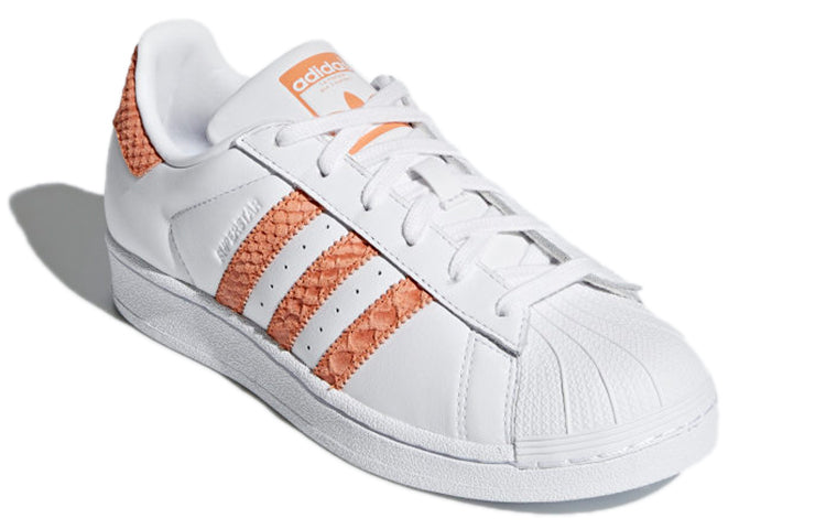 (WMNS) adidas originals Superstar Skate shoes 'White Orange' CG5462