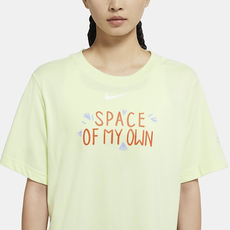 (WMNS) AS W NK DF B. GARDEN SS Tee LIME ICE DM7913-303