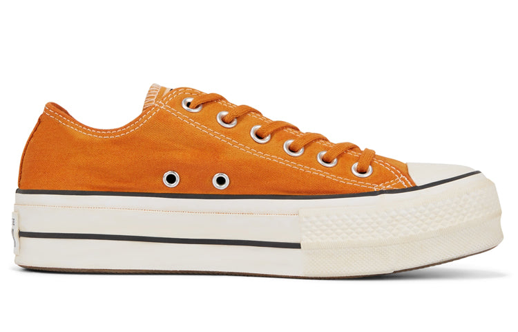 (WMNS) Converse Italian Crafted Dye Chuck Taylor All Star Platform Low Top Thick Sole 'Orange White' 566470C