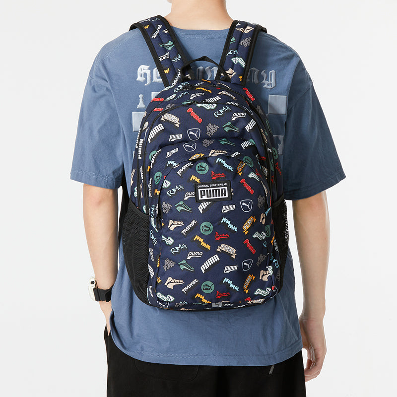 PUMA Academy Backpack 'Blue Black Yellow Red' 079133-07
