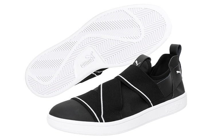 PUMA Smash v2 Slip On Black/White 369129-01