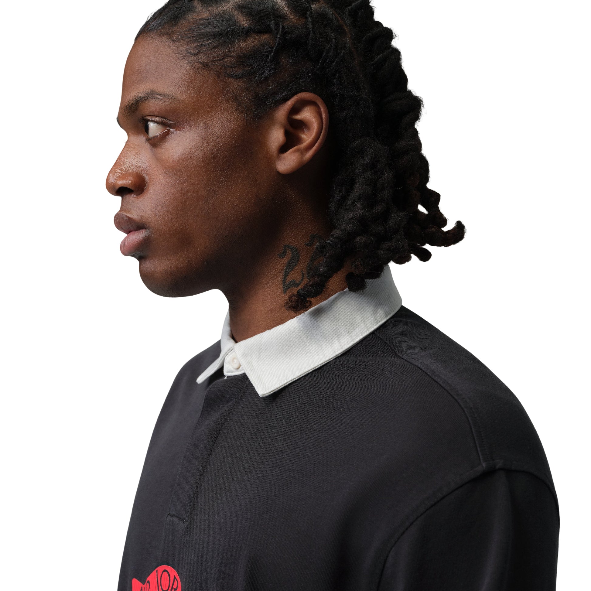 Jordan Flight Essentials Rugby T-Shirt 'Black University Red' IM9148-010