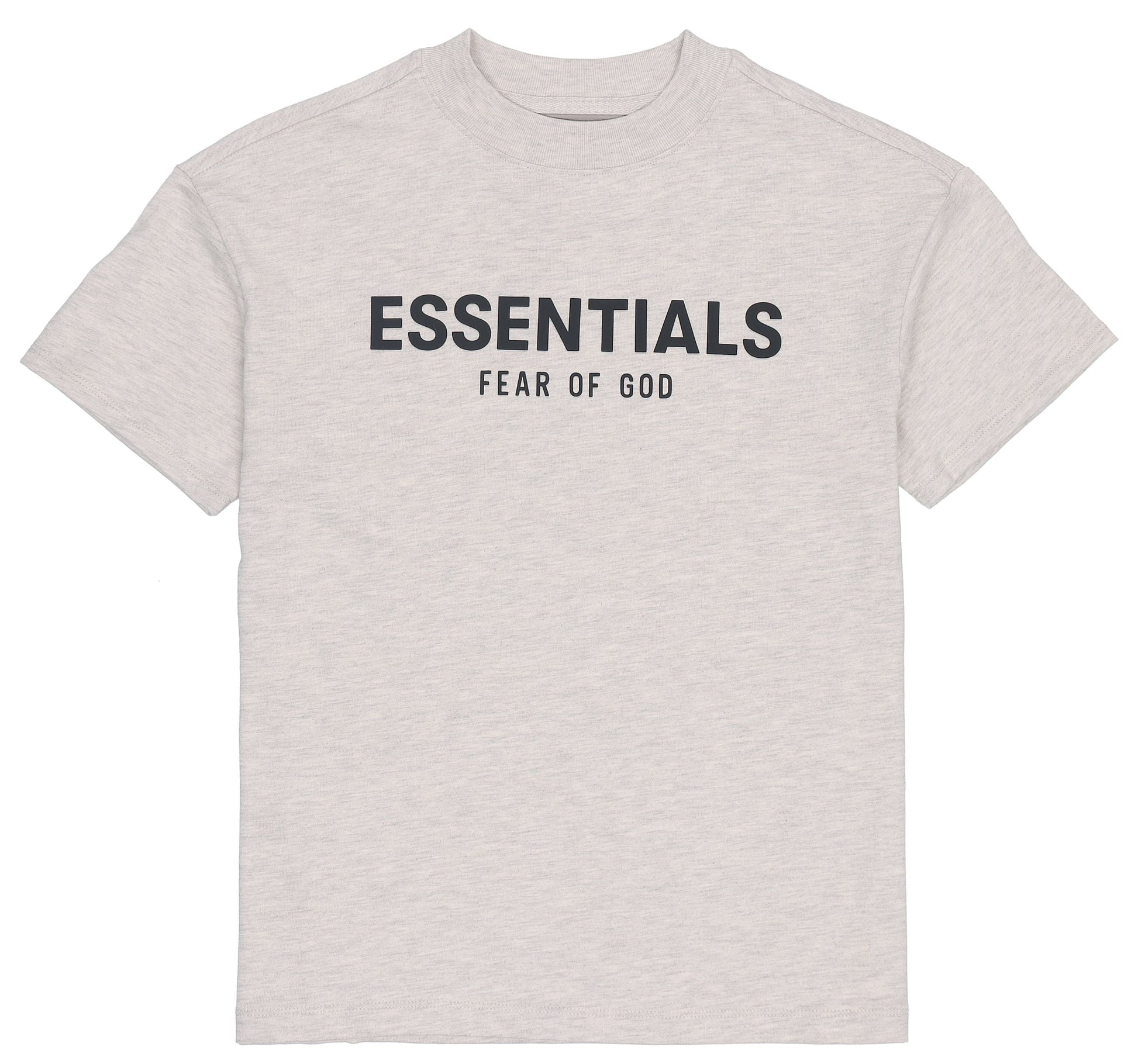 (GS) Fear of God Essentials SS21 Short Sleeve Tee Light Heather Oatmeal T FOG-SS21-540