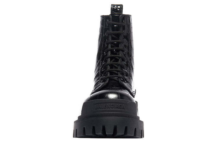(WMNS) Balenciaga Strike Martin Boots Black 600970WA9D01000