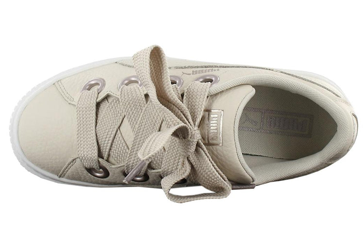 (WMNS) PUMA Platform Kiss Leather 'Birch' 366460-02