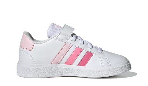 (GS) adidas Grand Court EL Top Strap 'White Pink Fusion' IG4838