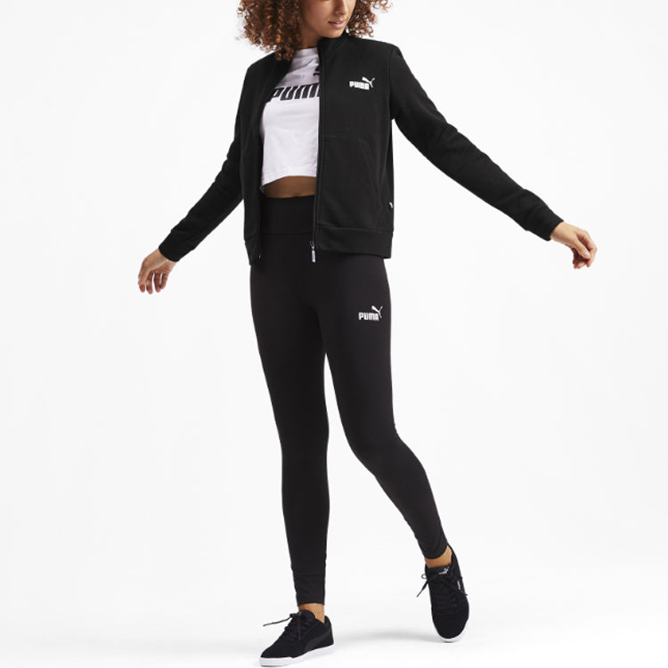 (WMNS) PUMA Casual Sports Stand Collar Long Sleeves Jacket Black 581067-01
