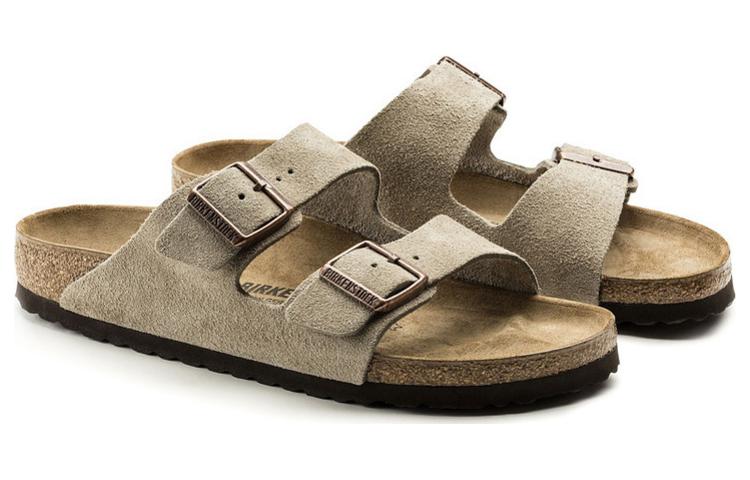Birkenstock Arizona Suede Leather Narrow Fit Sandals 'Taupe' 0051463