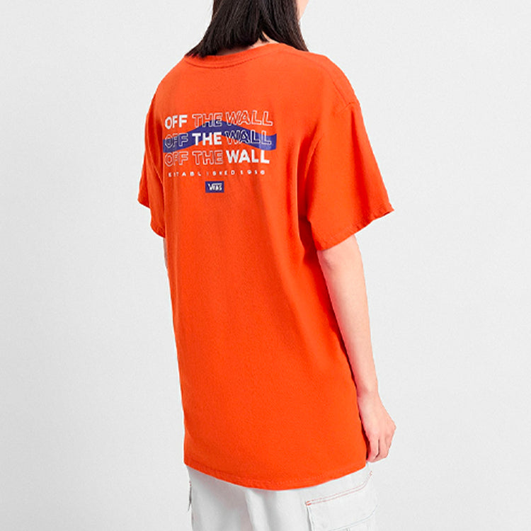 Vans Alphabet Printing Casual Short Sleeve Couple Style VN0A4BRPTDY