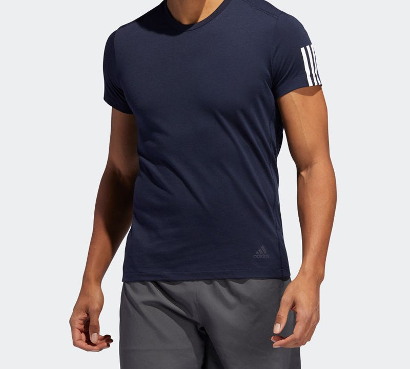 adidas Run It Tee Soft Sports Round Neck Short Sleeve Blue EJ8085
