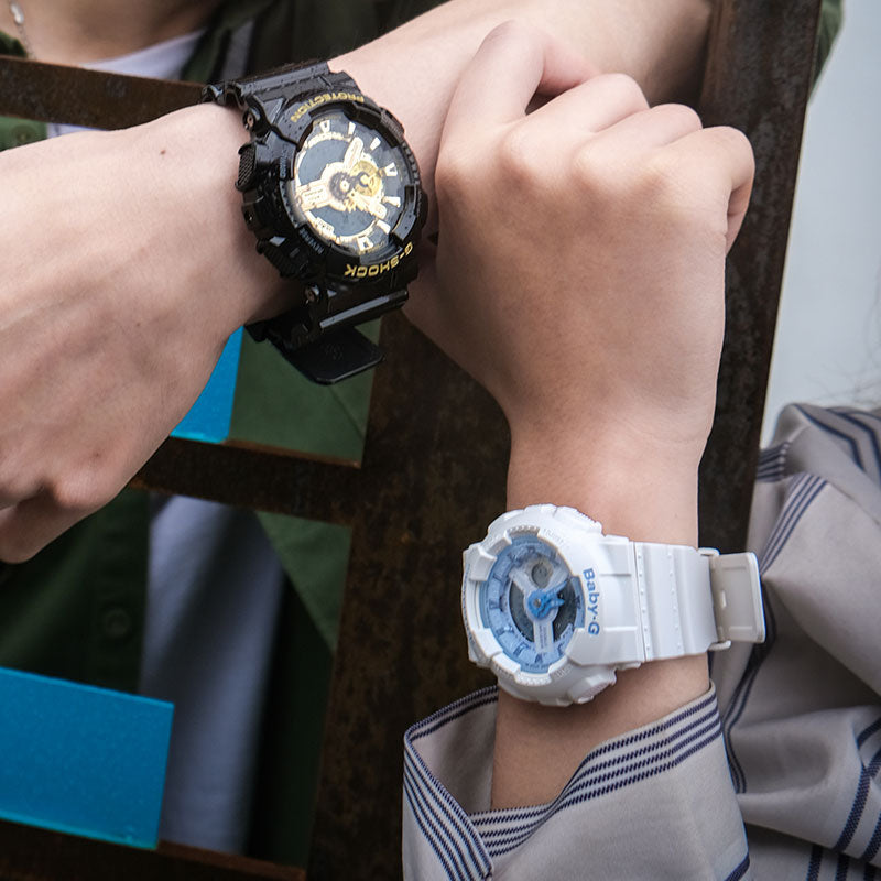 CASIO Baby-G 'Black & White' BA-110BE-7APR+GA-110GB-1APR