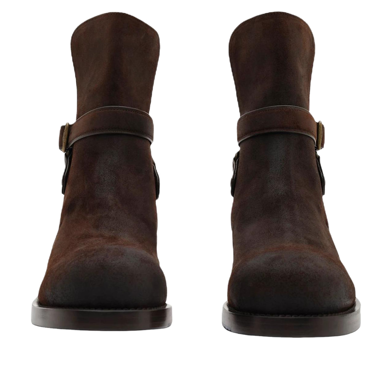 Burberry Waxed Suede Ledger Boots 'Moorhen Brown' 81243551