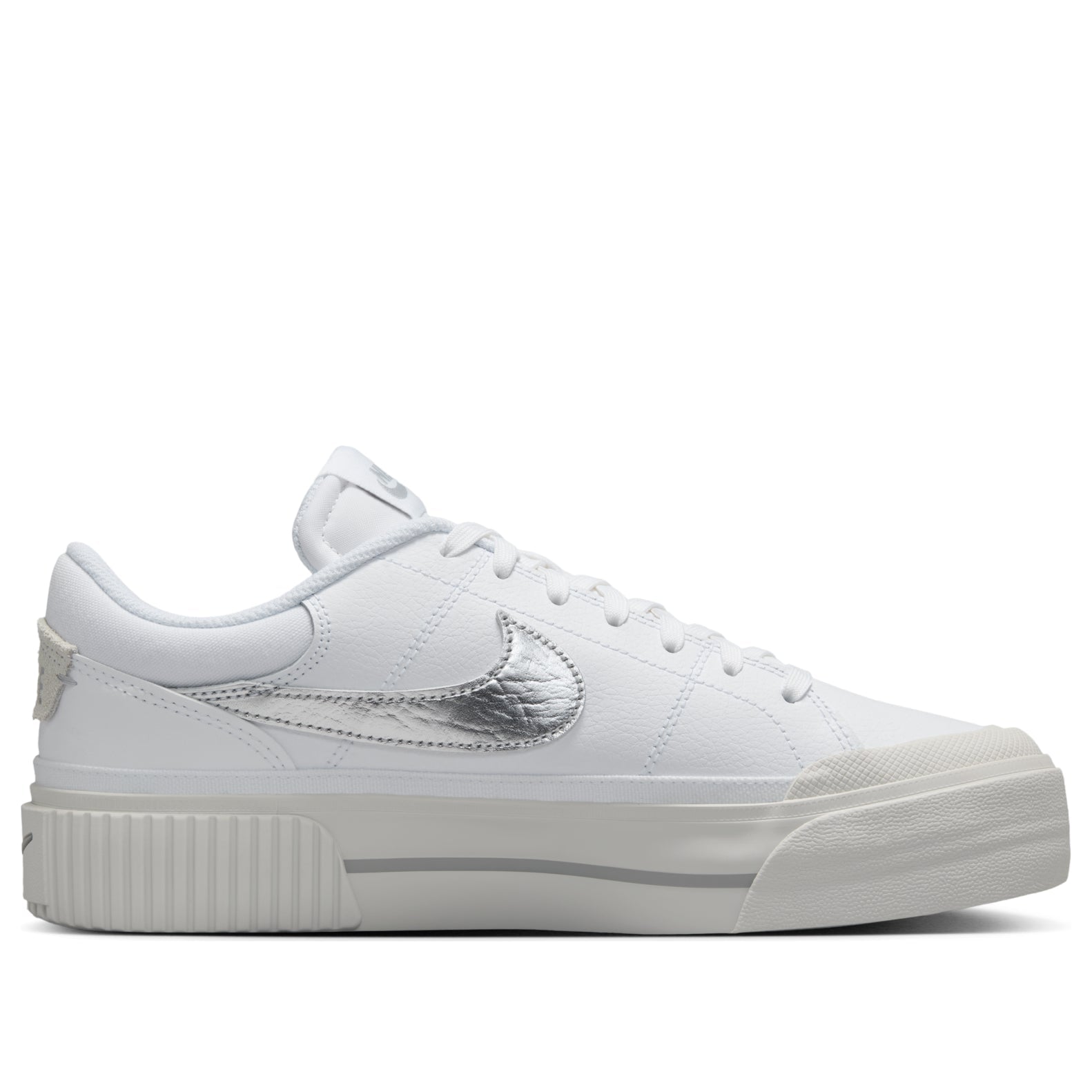 (WMNS) Nike Court Legacy Lift 'White Metallic Silver' HQ2307-100