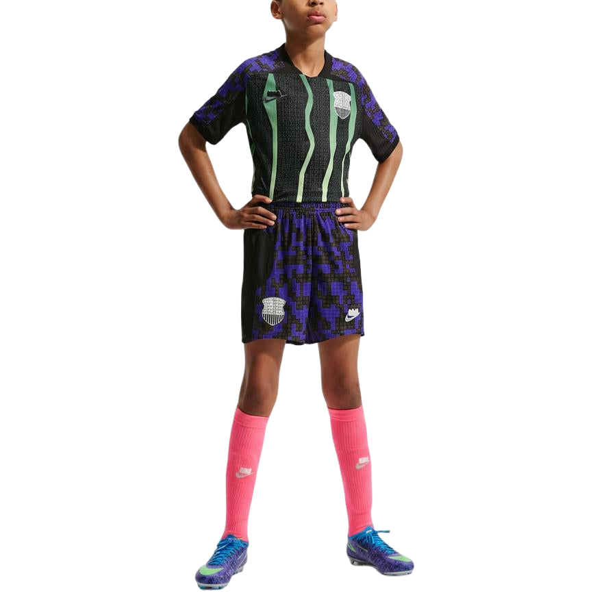 (GS) Nike x LEGO Collection Aero-FIT Shorts 'Bright Concord Black Lucky Green' IQ7144-458