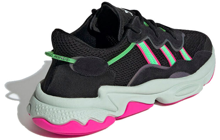 (WMNS) adidas Ozweego 'Black Shock Lime Pink' EE5714