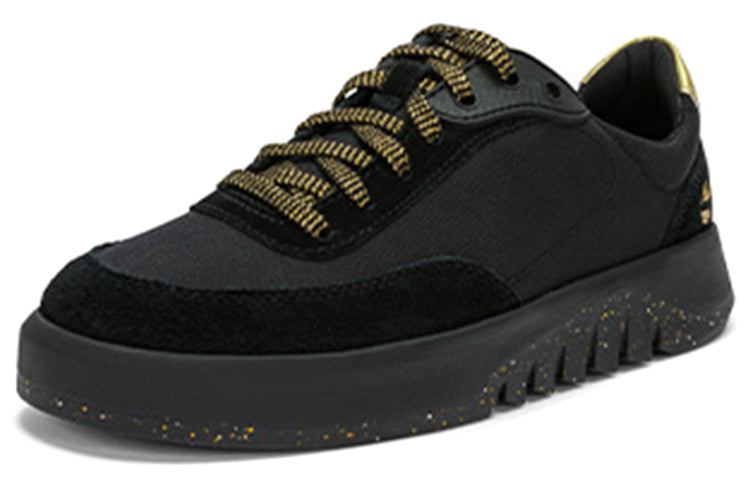(WMNS) Timberland Supaway Leather and Fabric Oxford Trainers 'Black with Gold' A5RQZW